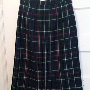 Vintage Green Wool Kilt From Jedburgh Scotland Size 12